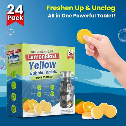 LemonBlast Drain Cleaning Bubble Tablets (24 Pcs)