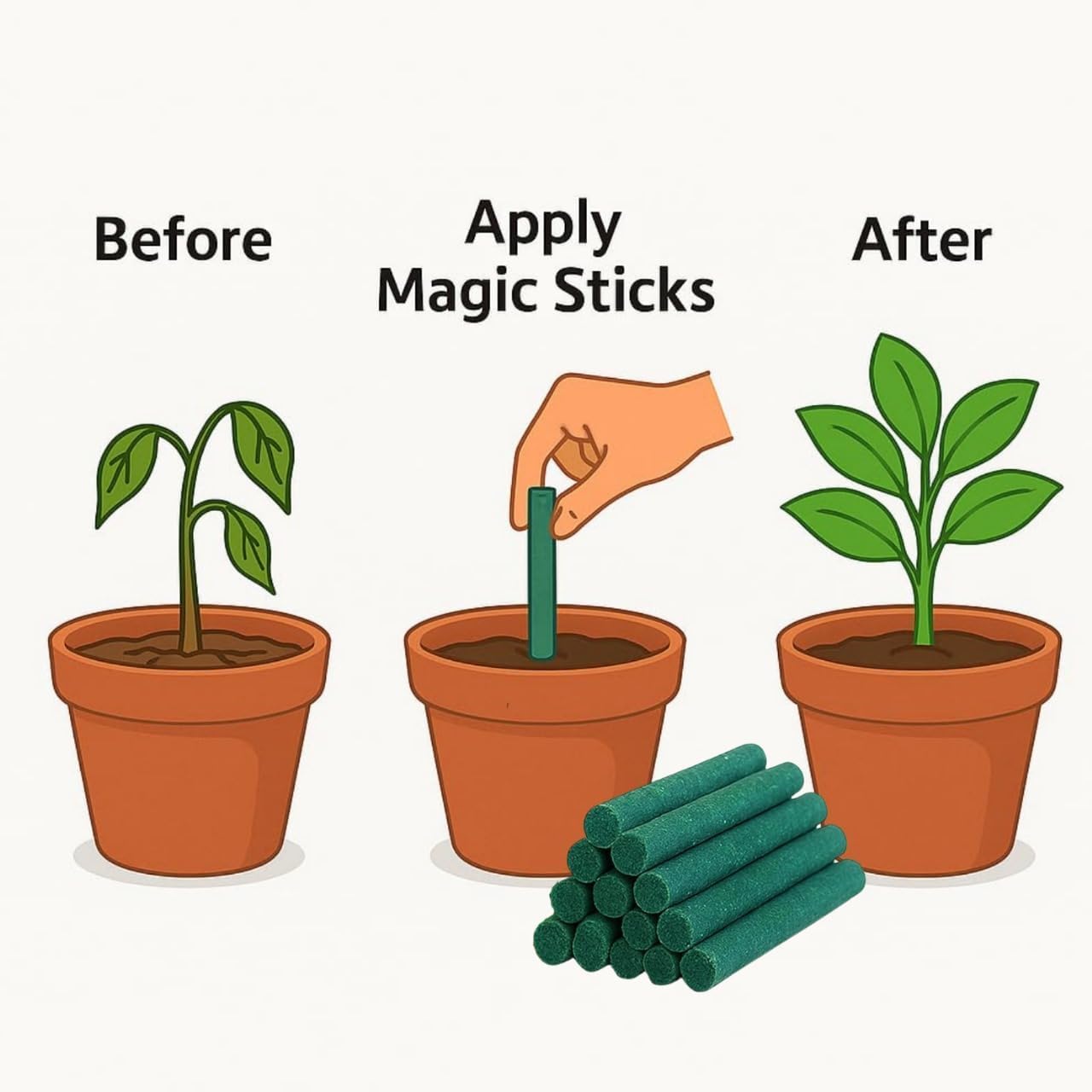 Fertilizer Sticks for Pots Plants ( 25 Sticks )
