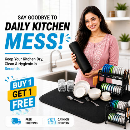 Quick-Dry Kitchen Mat™ (Pack of 2)
