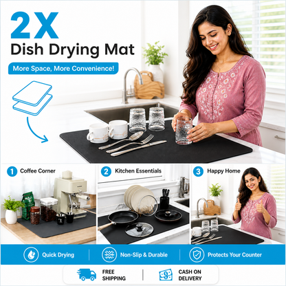 Quick-Dry Kitchen Mat™ (Pack of 2)